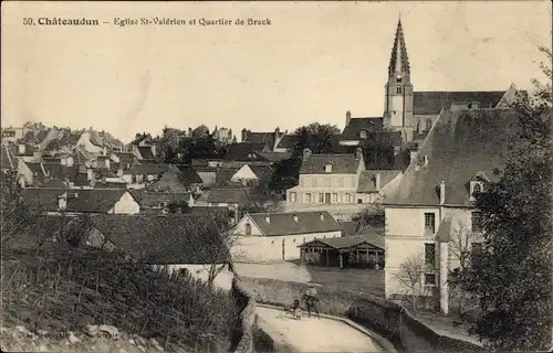 Ak Châteaudun Eure et Loir, St. Valerien-Kirche, Bezirk Brack