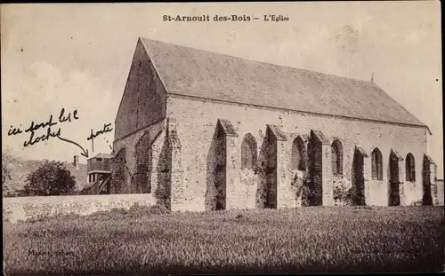 Ak Saint Arnoult des Bois Eure et Loir, Kirche