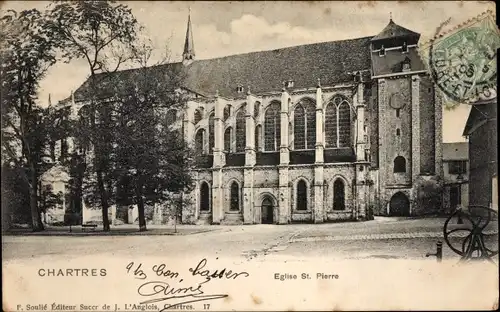 Ak Chartres Eure et Loir, Kirche St. Pierre
