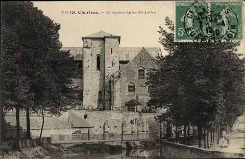 Ak Chartres Eure et Loir, Kirche St. André