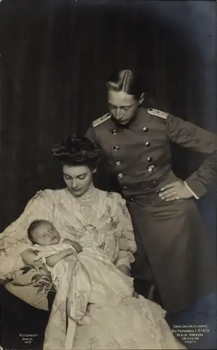 Ak Kronprinz Wilhelm von Preußen, Kronprinzessin Cecilie, Prinz Wilhelm, RPH 1417