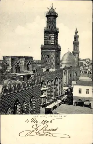 Ak Cairo Kairo Ägypten, Blick auf eine Moschee