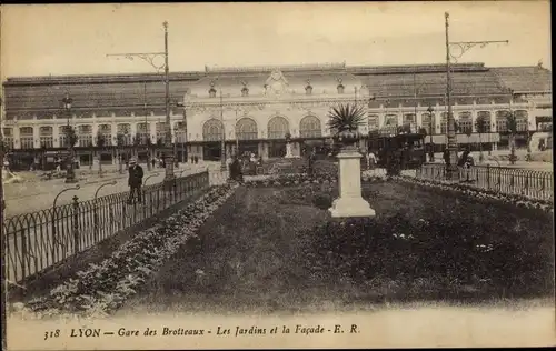 Ak Lyon Rhône, Bahnhof Brotteaux