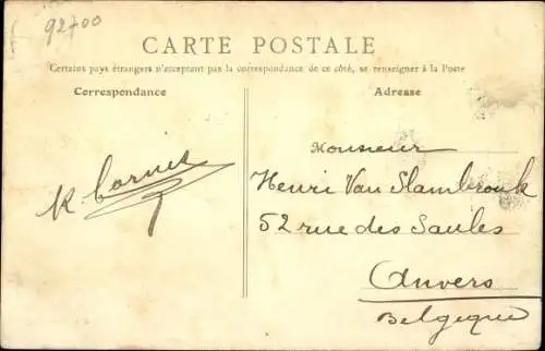 Ak Colombes Hauts de Seine, La Gare und Avenue Note