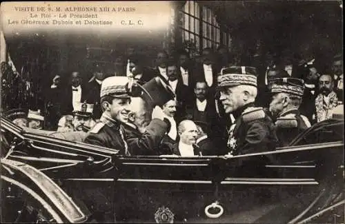 Ak Versailles Yvelines, Besuch von König Alfons XIII von Spanien