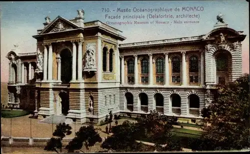 Ak Monaco, Musee Oceanographique, Facade principale