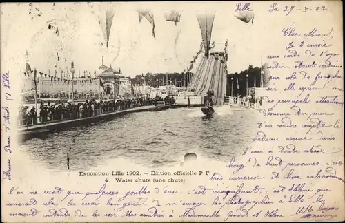 Ak Lille Nord, Ausstellung 1902, Water chute