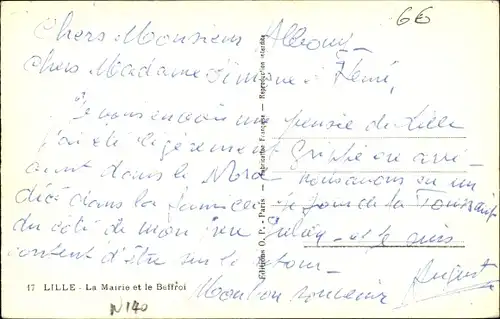 Ak Lille Nord, Das Rathaus, Der Belfried