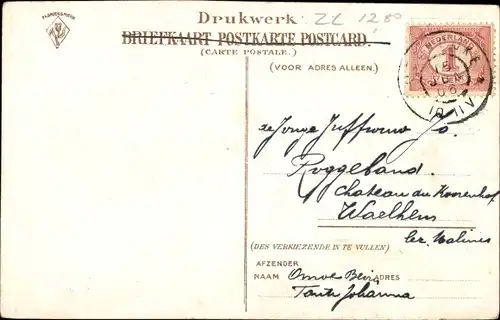 Ak Zeeland, Frau in Tracht, Schubkarre