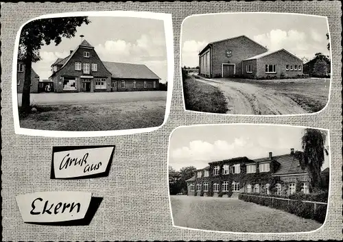 Ak Ekern Bad Zwischenahn in Oldenburg, Ortspartie
