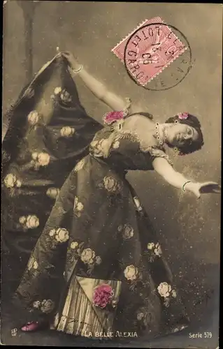 Ak Schauspielerin La Belle Alexia, tanzt