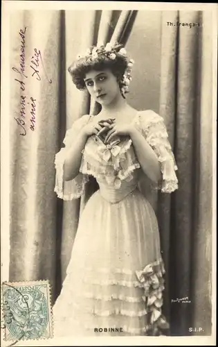 Ak Schauspielerin Robinne, Portrait