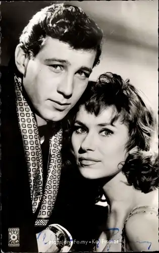 Ak Schauspieler Kai Fischer und Hansjörg Felmy, Herz ohne Gnade, Autogramm