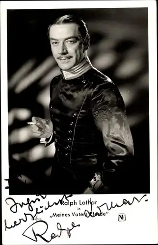 Ak Schauspieler Ralph Lothar, Portrait, Meines Vaters Pferde, Autogramm