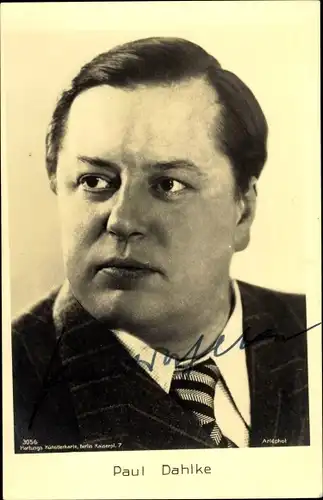 Ak Schauspieler Paul Dahlke, Portrait, Autogramm