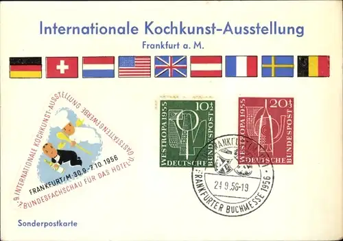 Ak Internationale Kochkunst-Ausstellung Frankfurt am Main 1956