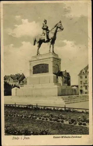 Ak Słupsk Stolp Pommern, Kaiser Wilhelm Denkmal