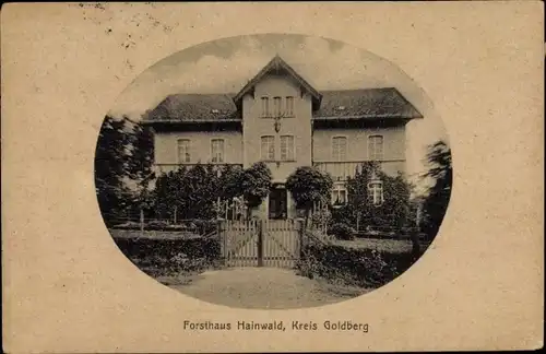 Ak Złotoryja Goldberg Schlesien, Forsthaus Hainwald