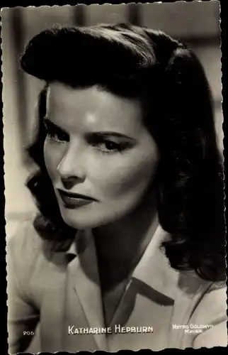 Ak Schauspielerin Katharine Hepburn, Portrait