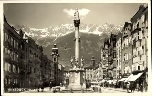 Ak Innsbruck in Tirol, Maria-Theresien-Straße, Denkmal