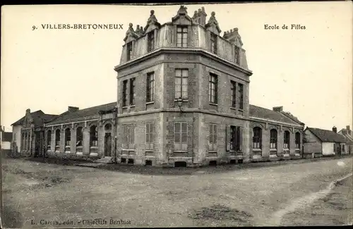 Ak Villers Bretonneux Somme, Mädchenschule