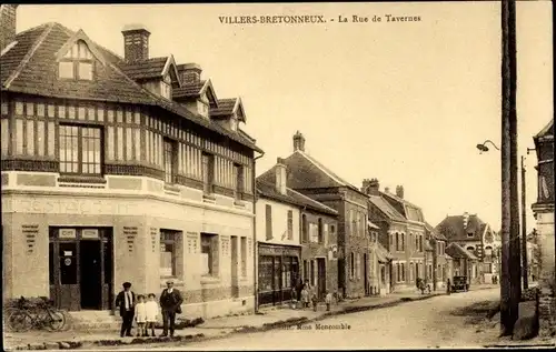 Ak Villers Bretonneux Somme, Rue de Tavernes