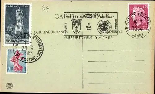 Ak Villers Bretonneux Somme, Rue d’Amiens