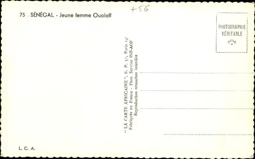 Ak Senegal, Junge Frau Ouoloff