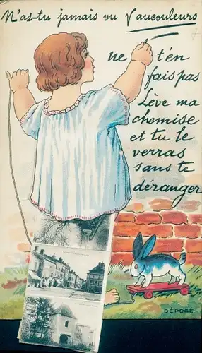 Leporello Ak Vaucouleurs Meuse, Gesamtansicht, Platz, Denkmal, Rathaus