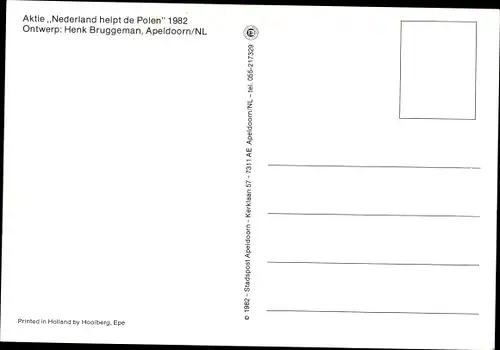 Ak Nederland hilft den Polen 1982