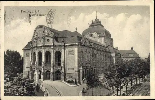 Ak Freiburg im Breisgau, Stadttheater