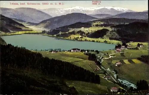 Ak Titisee Neustadt im Breisgau Hochschwarzwald, Panorama, Feldberg