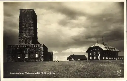 Ak Feldberg im Schwarzwald, Feldbergturm, Gasthaus