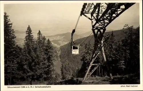 Ak Freiburg im Breisgau, Schauinsland, Seilschwebebahn