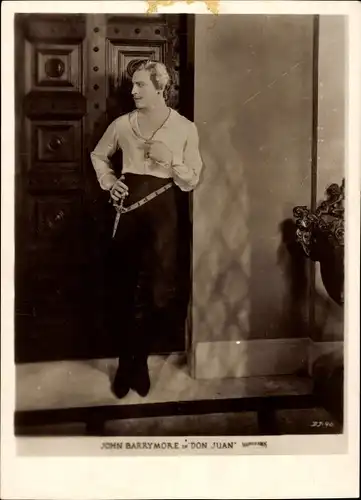 Ak Schauspieler John Barrymore, Portrait, Don Juan