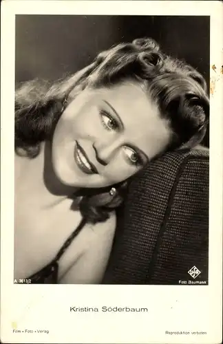 Ak Schauspielerin Kristina Söderbaum, Portrait