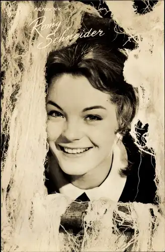 Ak Schauspielerin Romy Schneider, Portrait, Droomeiland