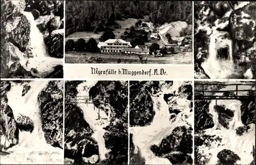 Ak Muggendorf Niederösterreich, Myrafälle, Hotel