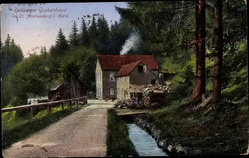 Ak Sankt Andreasberg Braunlage im Oberharz, Rehberger Grabenhaus