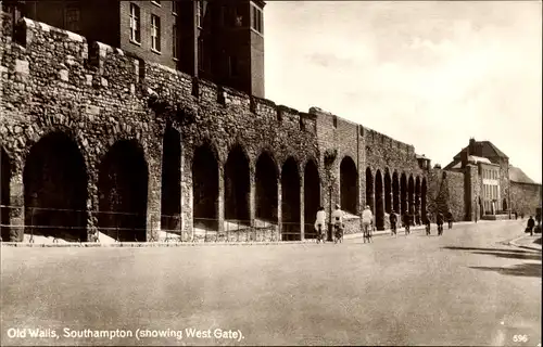 Ak Southampton Südost, Alte Mauern, Westtor