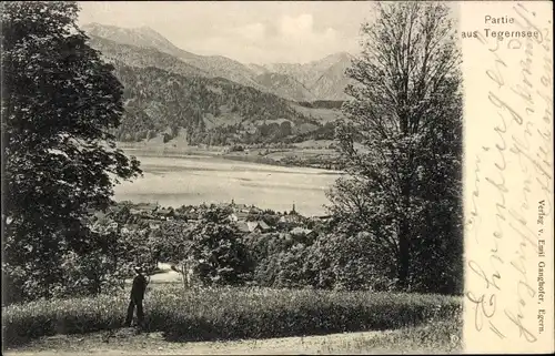 Ak Tegernsee in Oberbayern, Panorama