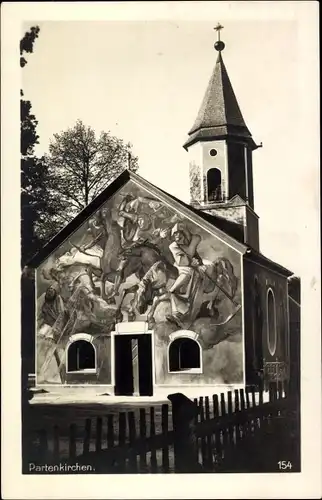 Ak Garmisch Partenkirchen, Sebastianskapelle, Gemälde