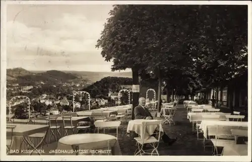 Ak Bad Kissingen Unterfranken Bayern, Jagdhaus Messerschmitt, Terrasse