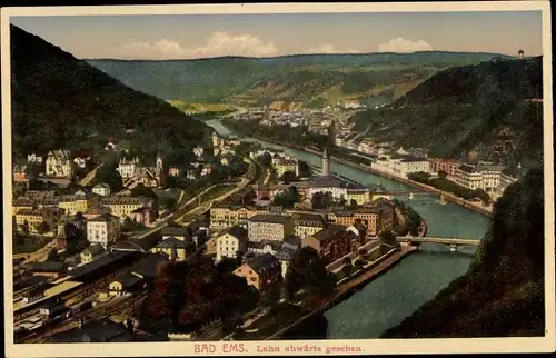 Ak Bad Ems an der Lahn, Totalansicht