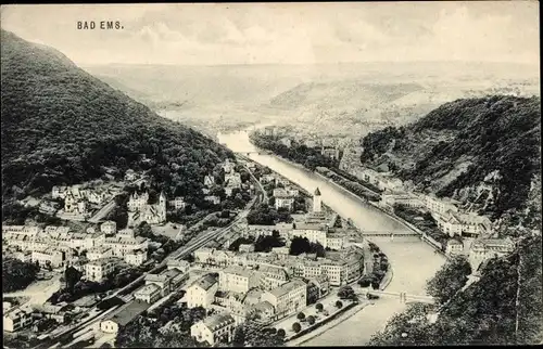 Ak Bad Ems an der Lahn, Luftbild