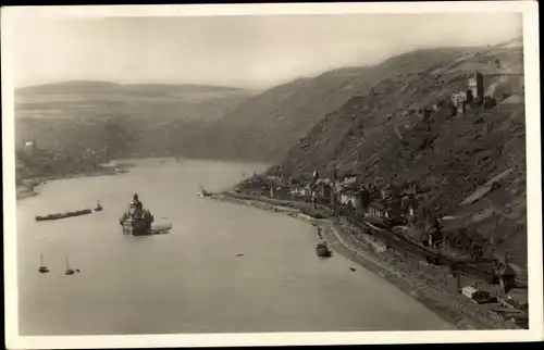 Ak Caub Kaub am Rhein, Ruine Gutenfels, Pfalz, Panorama