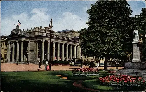 Ak Stuttgart in Württemberg, Königsbau, Denkmal