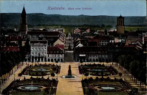 Ak Karlsruhe in Baden, Schloss, Garten