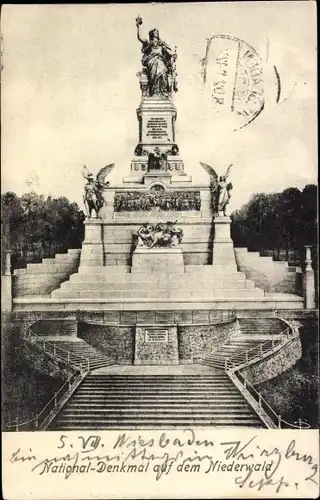 Ak Rüdesheim am Rhein, Niederwald Nationaldenkmal