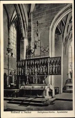 Ak Rottweil am Neckar, Heiligkreuz-Kirche, Apostelaltar